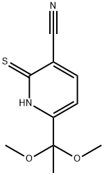 6-(1,1-二甲氧基乙基)-2-巯基烟腈 结构式