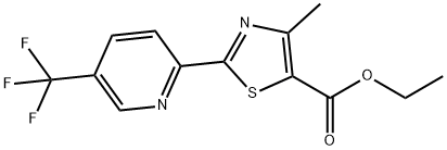 4-甲基-2-(5-(三氟甲基)吡啶-2-基)噻唑-5-羧酸乙酯 结构式