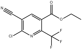 6-氯-5-氰基-2-(三氟甲基)烟碱酸乙酯 结构式