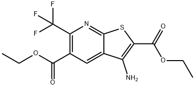 3-氨基-6-(三氯甲基)噻吩[2,3-B]吡啶-2 ,5-二羧酸二乙酯 结构式