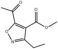5-乙酰基-3-乙基异噁唑-4-羧酸甲酯 结构式