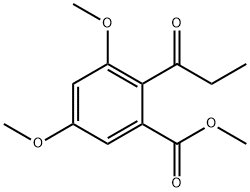 3,5-二甲氧基-2-丙酰基苯甲酸甲酯 结构式