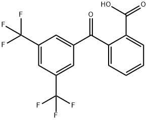 2- [3,5-双(三氟甲基)苯甲酰]苯甲酸 结构式