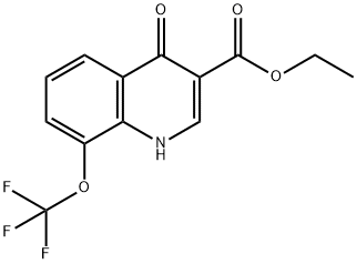 4-羟基-8-三氟甲氧基喹啉-3-羧酸乙酯 结构式