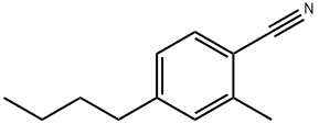 4-N-丁基-2-甲基苯甲腈 结构式