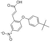 3-{2-[4-(TERT-BUTYL)PHENOXY]-5-NITROPHENYL}ACRYLIC ACID 结构式