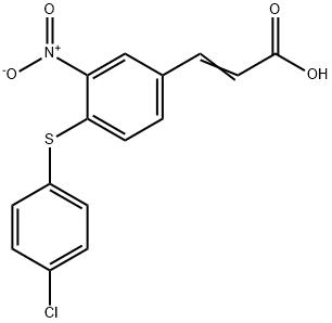3-[4-[(4-CHLOROPHENYL)THIO]-3-NITROPHENYL]ACRYLIC ACID 结构式