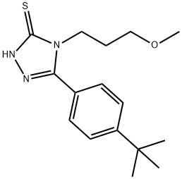 3-[4-(TERT-BUTYL)PHENYL]-4-(3-METHOXYPROPYL)-4,5-DIHYDRO-1H-1,2,4-TRIAZOLE-5-THIONE 结构式