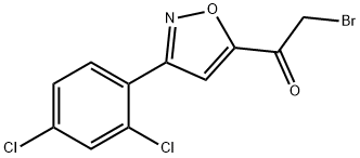 2-溴-1-[3-(2,4-二氯苯基)异噁唑-5-基]乙醛-1-酮 结构式