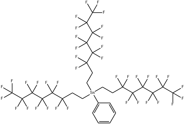 (3,3,4,4,5,5,6,6,7,7,8,8-三癸氟代辛烷)二苯锡 结构式