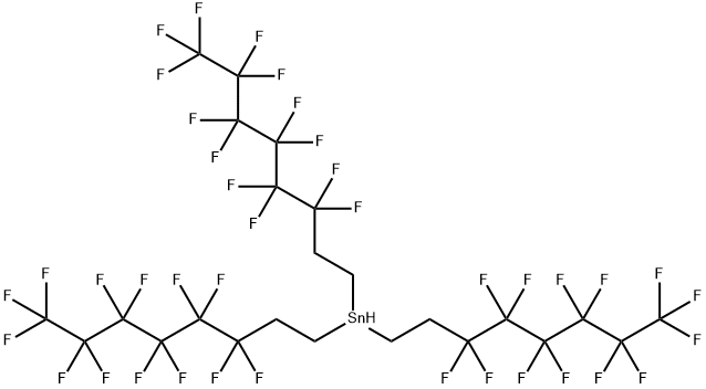 三(1H,1H,2H,2H-全氟辛基)氢化锡 结构式