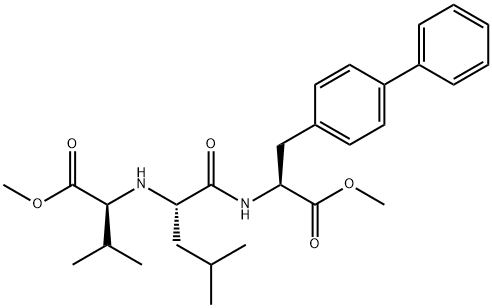L-Alanine, 3-[1,1-biphenyl]-4-yl-N-[N-[1-(methoxycarbonyl)-2-methylpropyl]-L-leucyl]-, methyl ester, (S)- (9CI) 结构式