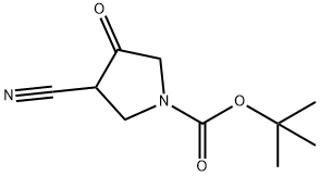 1-Boc-3-氰基-4-吡咯烷酮 结构式