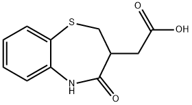 (4-氧代-2,3,4,5-四氢-1,5-苯并硫氮杂卓-3-基)乙酸 结构式
