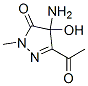 3H-Pyrazol-3-one, 5-acetyl-4-amino-2,4-dihydro-4-hydroxy-2-methyl- (9CI) 结构式