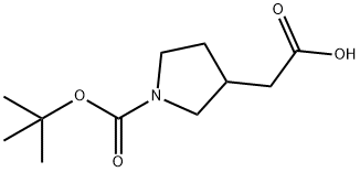 1-BOC-3-吡咯烷乙酸 结构式