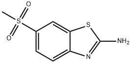 2-氨基-6-甲砜基苯并噻唑 结构式