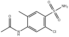 N-(5-氯-2-甲基-4-氨磺酰基苯基)乙酰胺 结构式