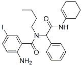 Benzeneacetamide, alpha-[(2-amino-5-iodobenzoyl)butylamino]-N-1-cyclohexen-1-yl- (9CI) 结构式