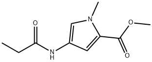 1H-Pyrrole-2-carboxylicacid,1-methyl-4-[(1-oxopropyl)amino]-,methylester 结构式