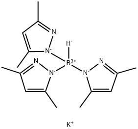三(3,5-二甲基-1-吡唑基)硼氢化钾 结构式