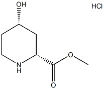 (2R,4S)-4-羟基哌啶-2-羧酸甲酯盐酸盐 结构式