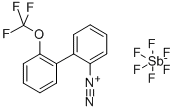 2-(TRIFLUOROMETHOXY)BIPHENYL-2'-DIAZONIUM HEXAFLUOROANTIMONATE 结构式