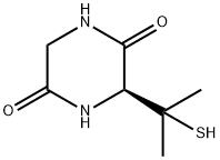 2,5-Piperazinedione,3-(1-mercapto-1-methylethyl)-,(S)-(9CI) 结构式