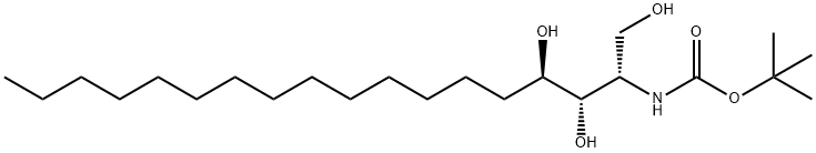 N-tert-Butyloxycarbonyl-D-ribo-phytosphingosine 结构式