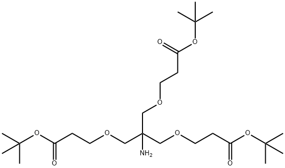 TERT-BUTYL 3,3'-(2-AMINO-2-((3-TERT-BUTOXY-3-OXOPROPOXY)METHYL)PROPANE-1,3-DIYL)BIS(OXY)DIPROPANOATE 结构式