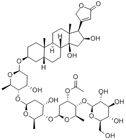 毛花洋地黄苷B 结构式
