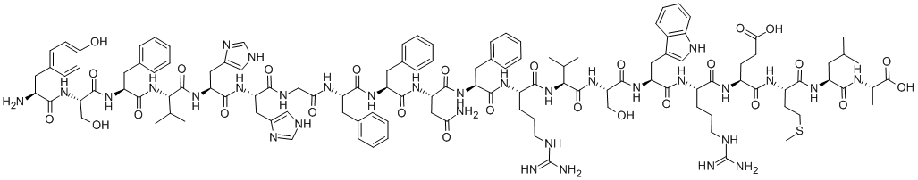 H-TYR-SER-PHE-VAL-HIS-HIS-GLY-PHE-PHE-ASN-PHE-ARG-VAL-SER-TRP-ARG-GLU-MET-LEU-ALA-OH 结构式