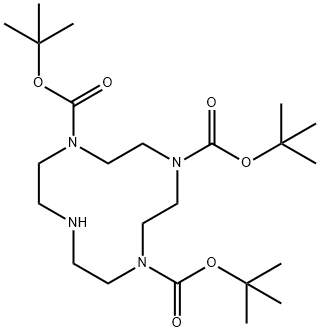 1,4,7-三叔丁氧羰基-1,4,7,10-四氮杂环十二烷 结构式
