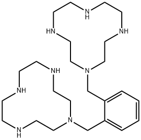1,1'-[1,2-PHENYLENEBIS-(METHYLENE)]-BIS-(1,4,7,10-TETRAAZACYCLODODECANE) OCTAHYDROCHLORIDE 结构式