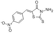 3-AMINO-5-[1-(4-NITRO-PHENYL)-METH-(Z)-YLIDENE]-2-THIOXO-THIAZOLIDIN-4-ONE 结构式