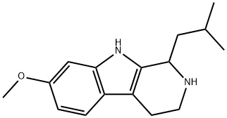 1-异丁基-7-甲氧基-2,3,4,9-四氢-1H-吡啶并[3,4-B]吲哚 结构式