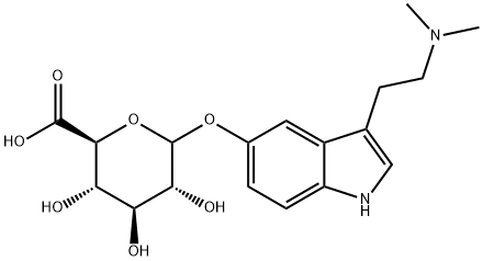 N,N-dimethyl-O-glucopyranuronosyl-5-hydroxytryptamine 结构式