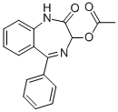 ACETIC ACID 2-OXO-5-PHENYL-2,3-DIHYDRO-1H-BENZO[E][1,4]DIAZEPIN-3-YL ESTER 结构式