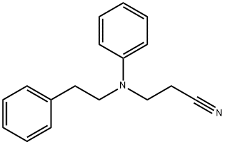 3-[苯基(2-苯乙基)氨基]丙腈 结构式