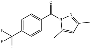 3,5-Dimethyl-1-[4-(trifluoromethyl)benzoyl]-1H-pyrazole 结构式