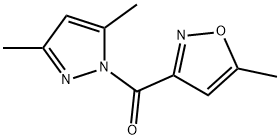 3,5-Dimethyl-1-[(5-methyl-3-isoxazolyl)carbonyl]-1H-pyrazole 结构式