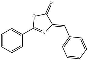 4-苯亚甲基-2-苯基-2-噁唑英-5-酮 结构式