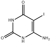 6-氨基-5-碘嘧啶-2,4(1H,3H)-二酮 结构式