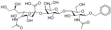 PHENYLMETHYL O-(N-ACETYL-Α-NEURAMINOSYL)-3-O-(Β-D-GALACTOPYRANOSYL)-4-[2-(ACETYLAMINO)-2-DEOXY]-Β-D-GLUCOPYRANOSIDE 结构式