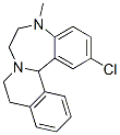 2-Chloro-5,6,7,9,10,14b-hexahydro-5-methylisoquino[2,1-d][1,4]benzodiazepine 结构式