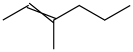 3-甲基-2-己烯 (顺反异构体混合物) 结构式