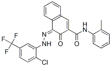 (4Z)-4-[[2-chloro-5-(trifluoromethyl)phenyl]hydrazinylidene]-N-(2-meth ylphenyl)-3-oxo-naphthalene-2-carboxamide 结构式
