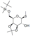 .beta.-D-Galactopyranoside, methyl 6-O-(1,1-dimethylethyl)dimethylsilyl-3,4-O-(1-methylethylidene)-1-thio- 结构式