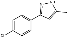 3-(4-CHLOROPHENYL)-5-METHYL-1H-PYRAZOLE 结构式