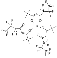 三(6,6,7,7,8,8,8-七氟-2,2-二甲基-3,5-辛二酮铕 结构式